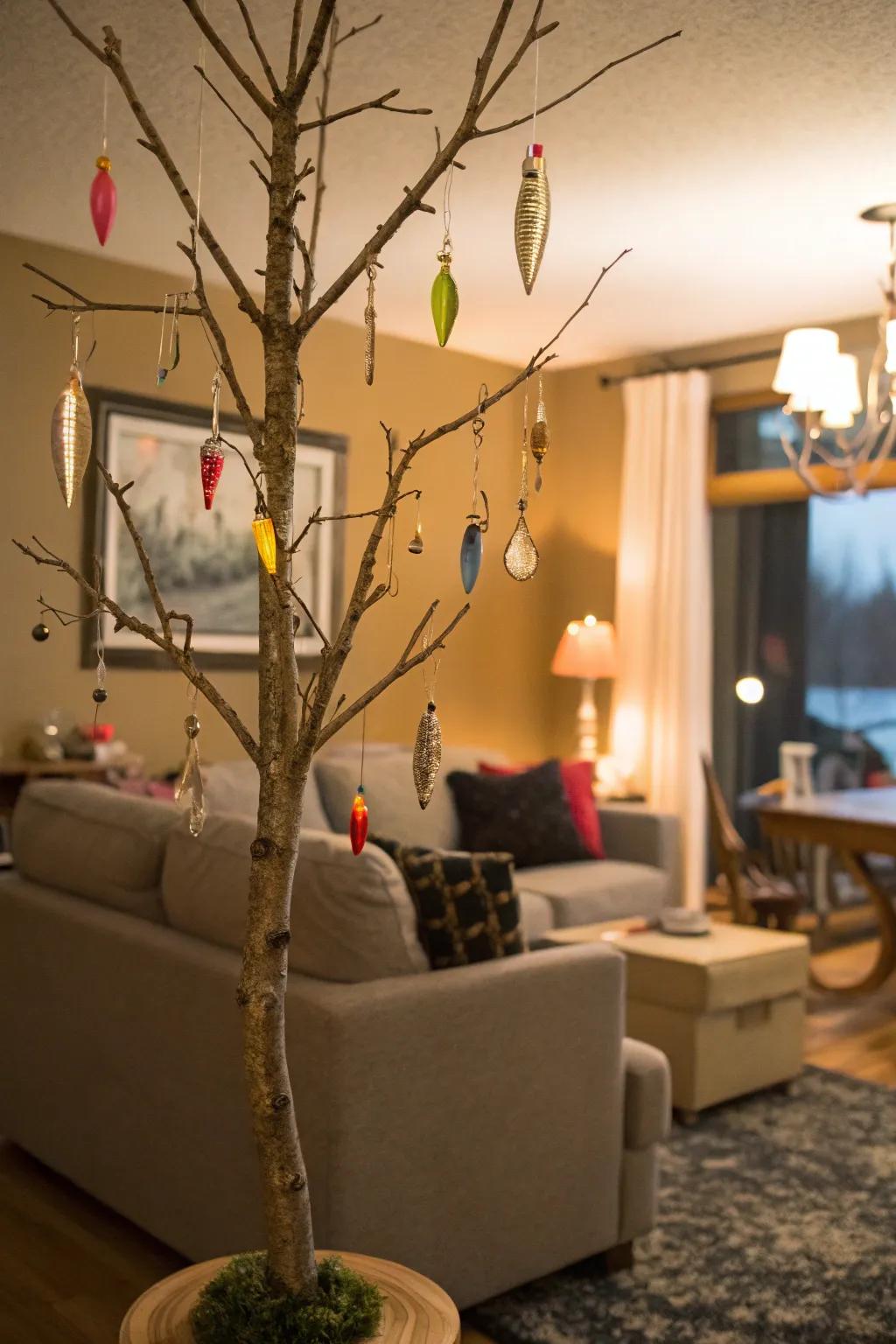 Fishing lures make fun and whimsical ornaments.