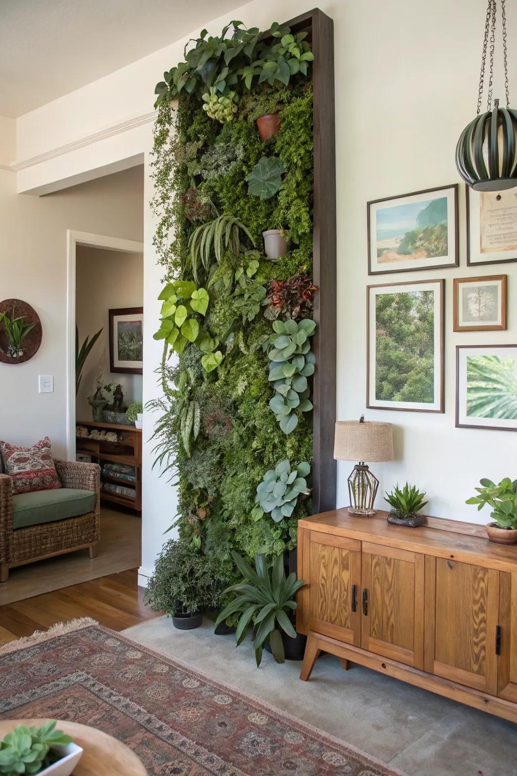 A inventive potted assembly revealing succulents.