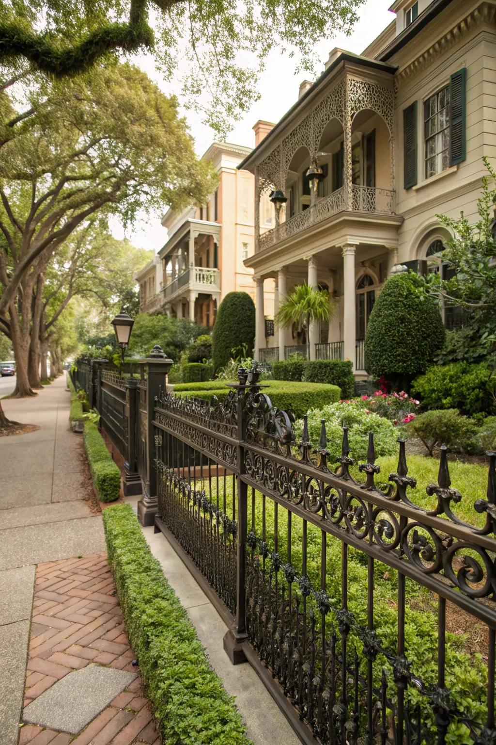 Sophisticated charm using delicate iron elements