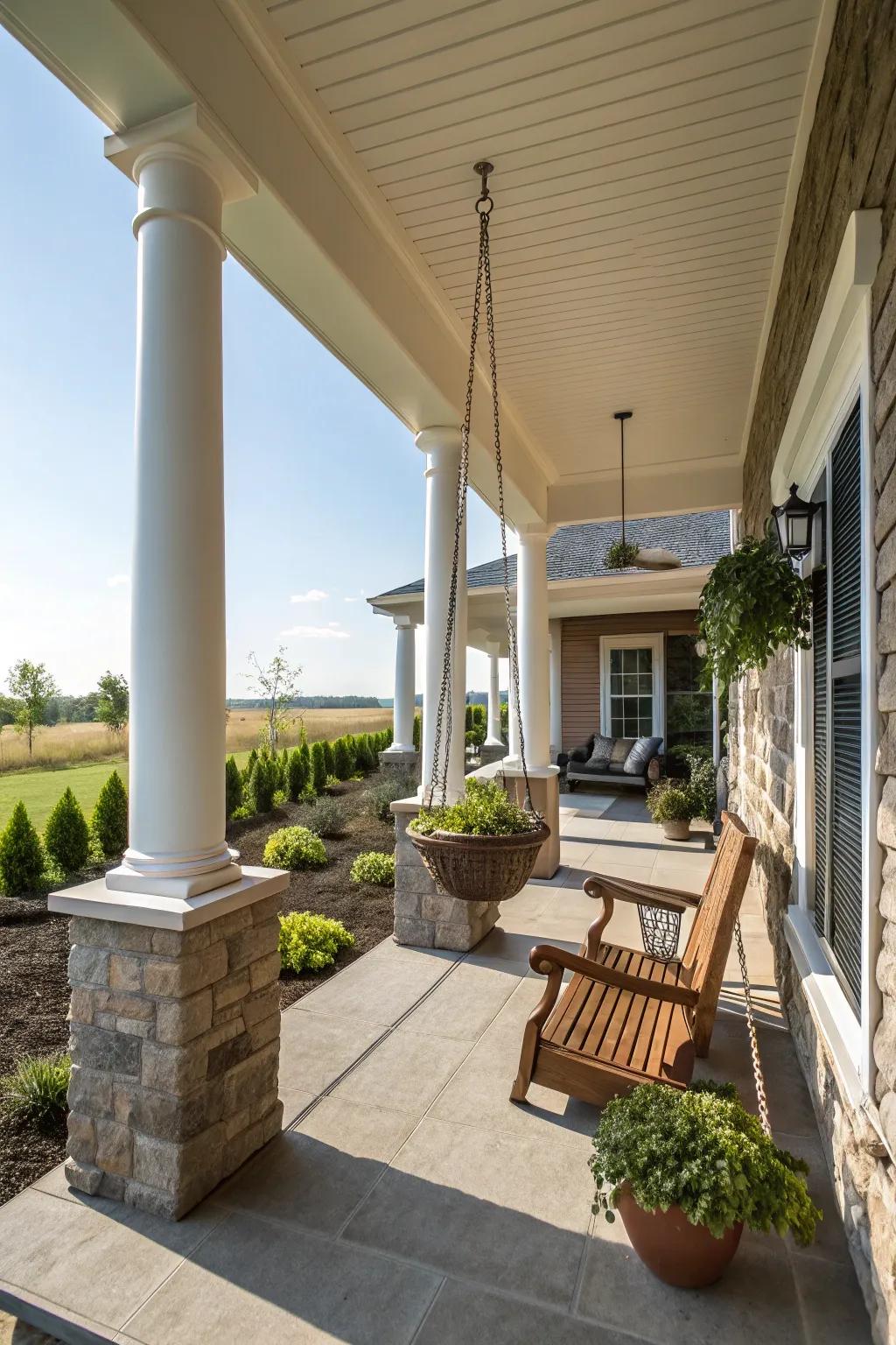 Earth-friendly columns merge sustainability with stylish design.