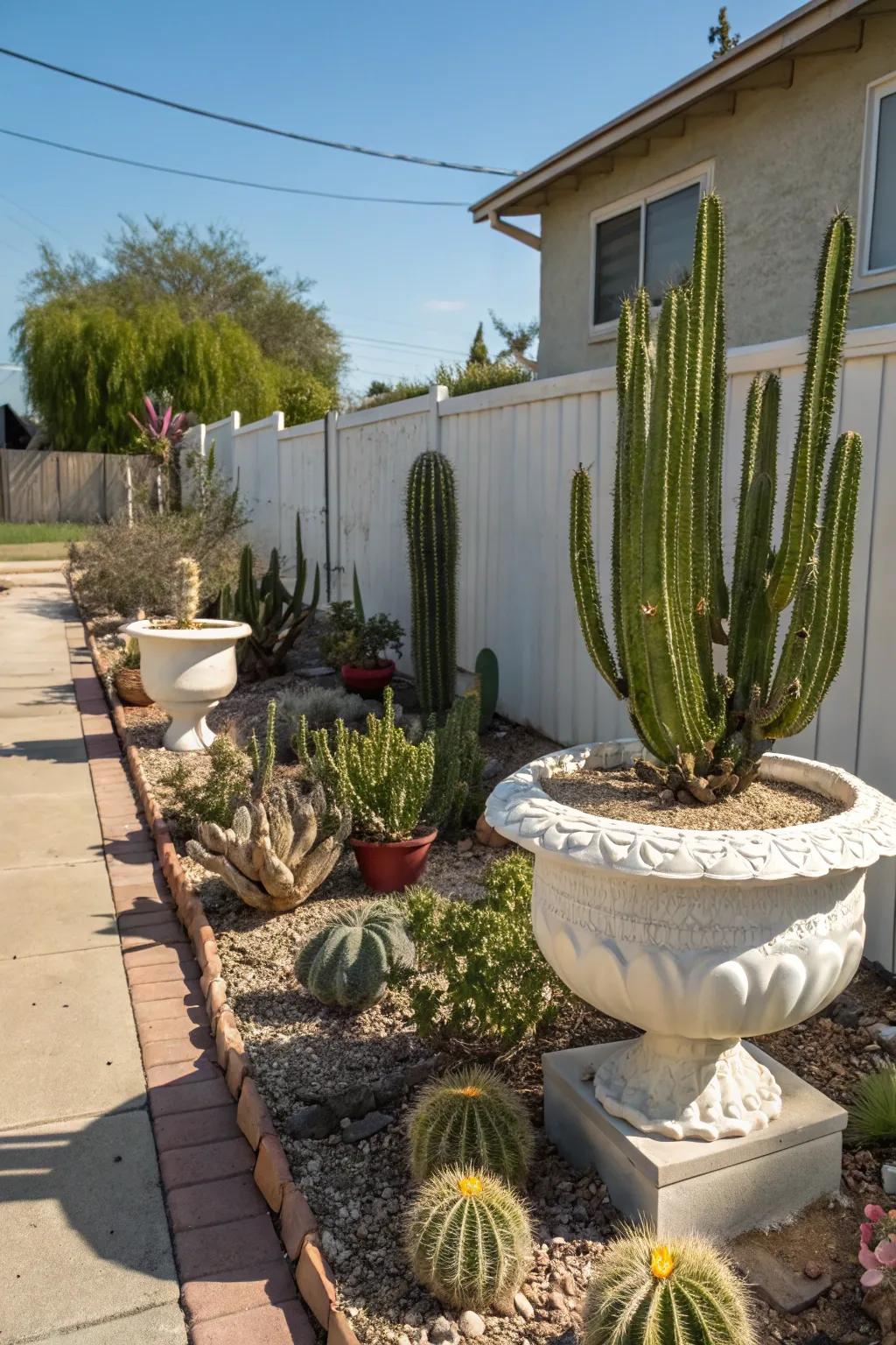 Distinctive receptacles adding persona.