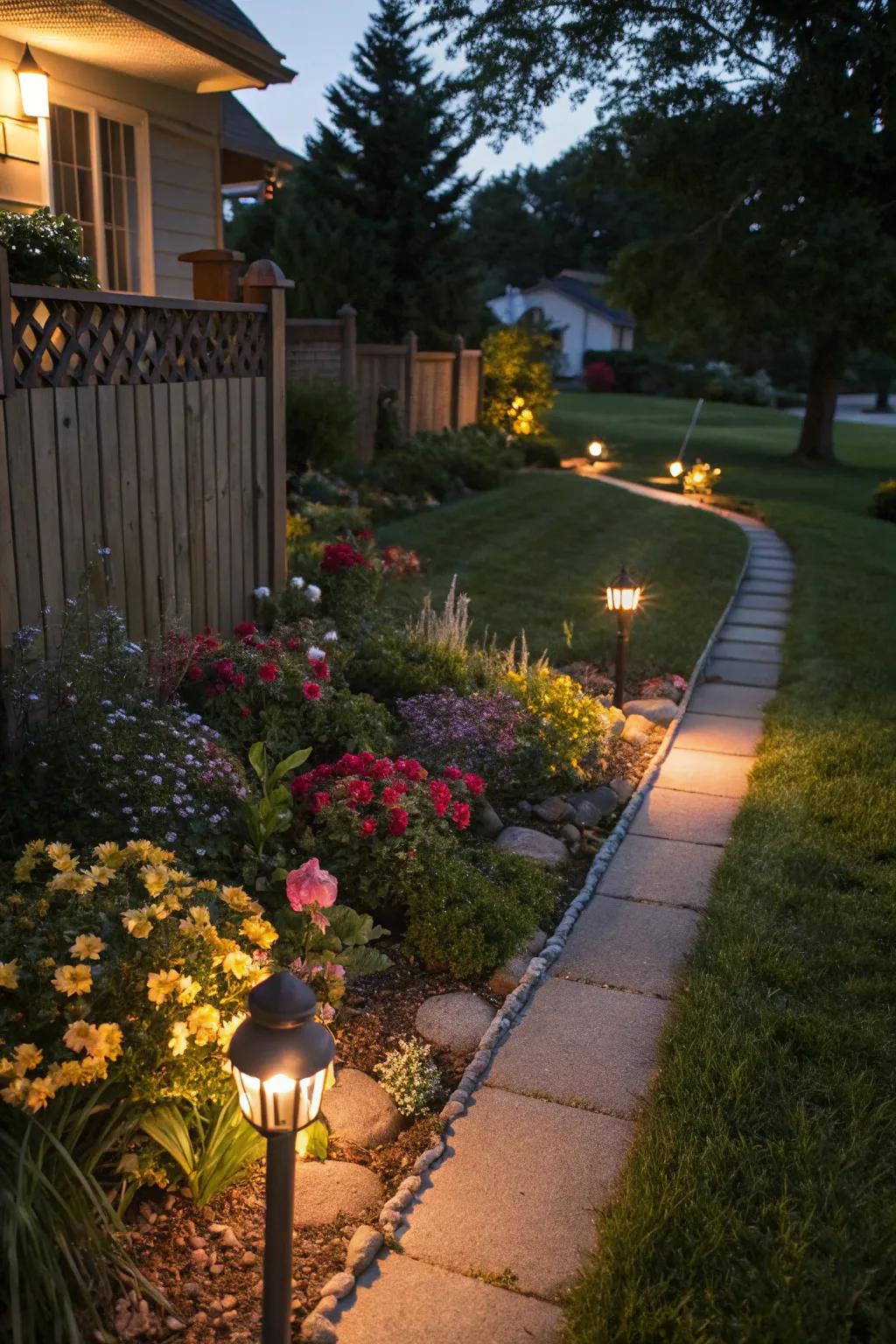 Conjure an evening glow with twilight radiance in your flower beds, enhancing nighttime beauty.