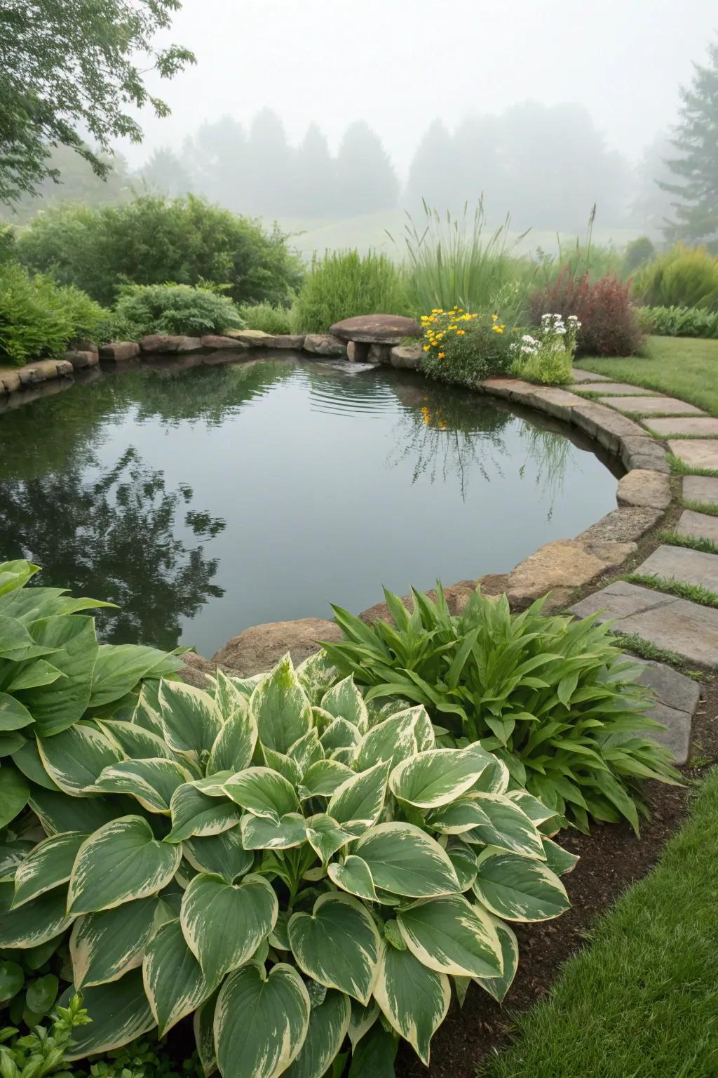 Leafy glories soften edges around water highlights beautifully.