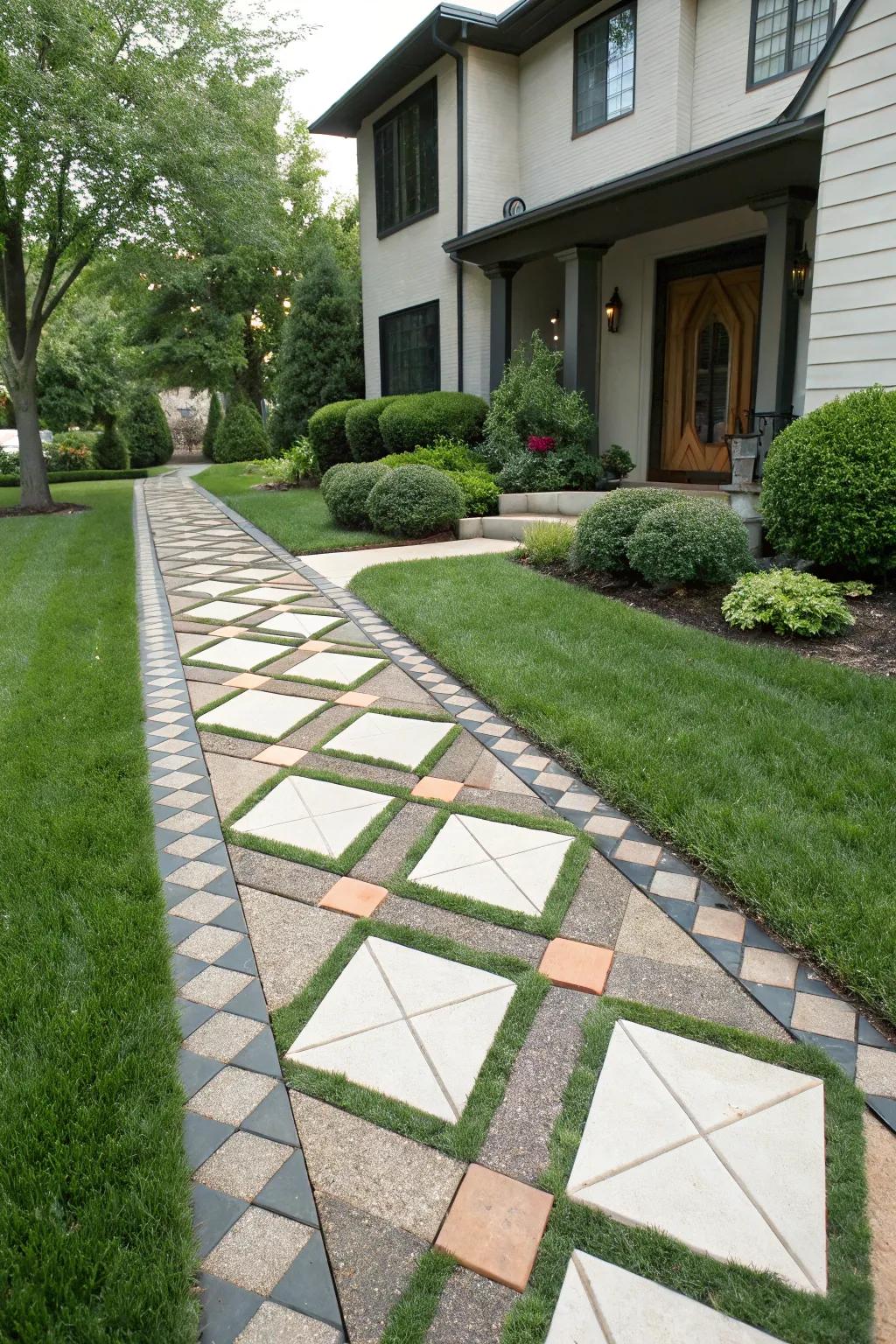 Geometric patterns create a daring impression.