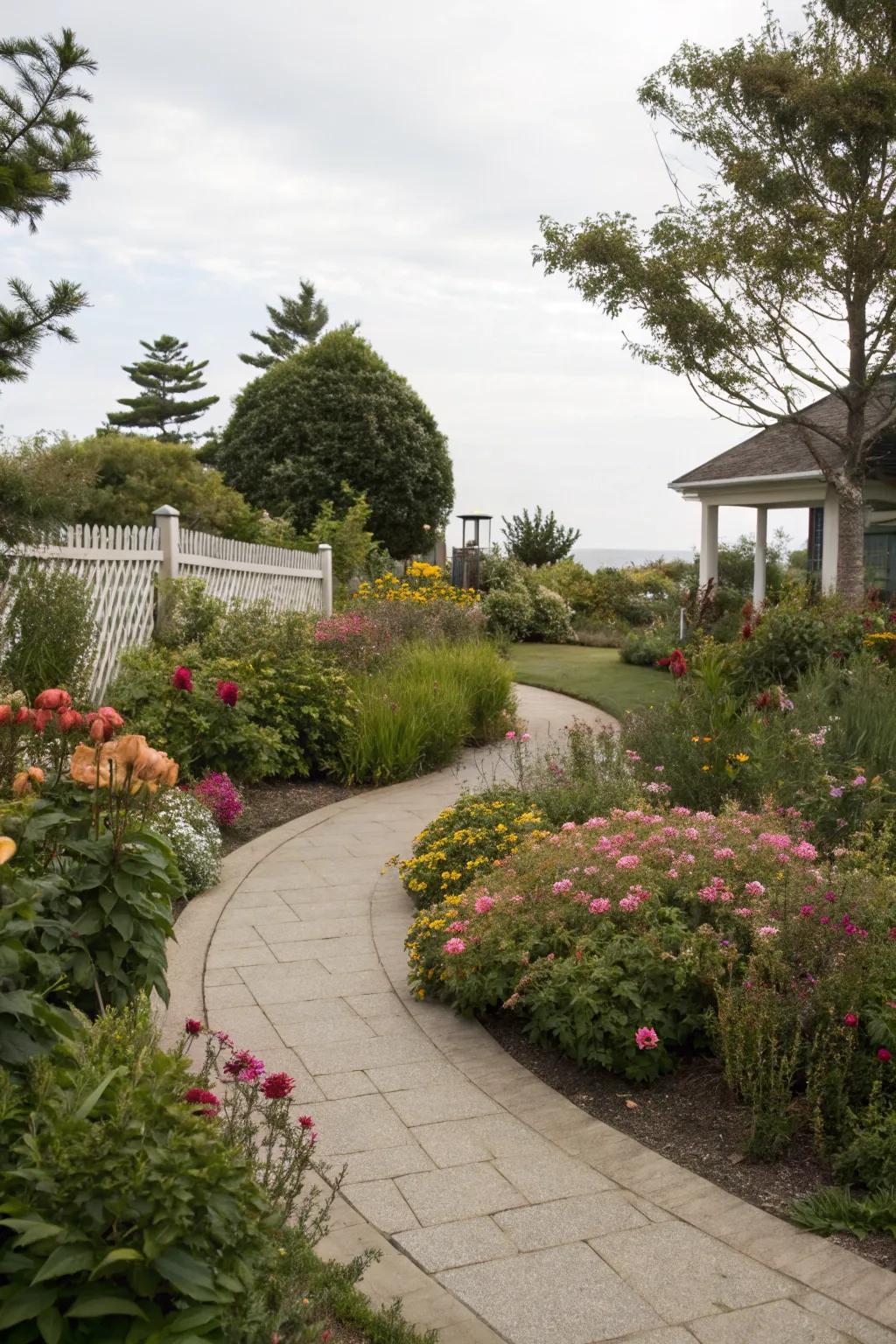 Winding routes fashion intriguing and secluded garden journeys.