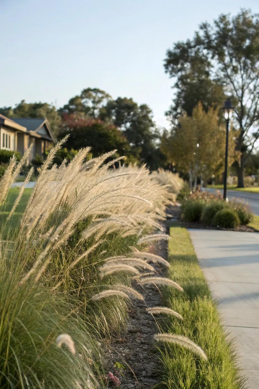 Ornamental grasses furnish a dynamic and spontaneous perimeter for your yard.
