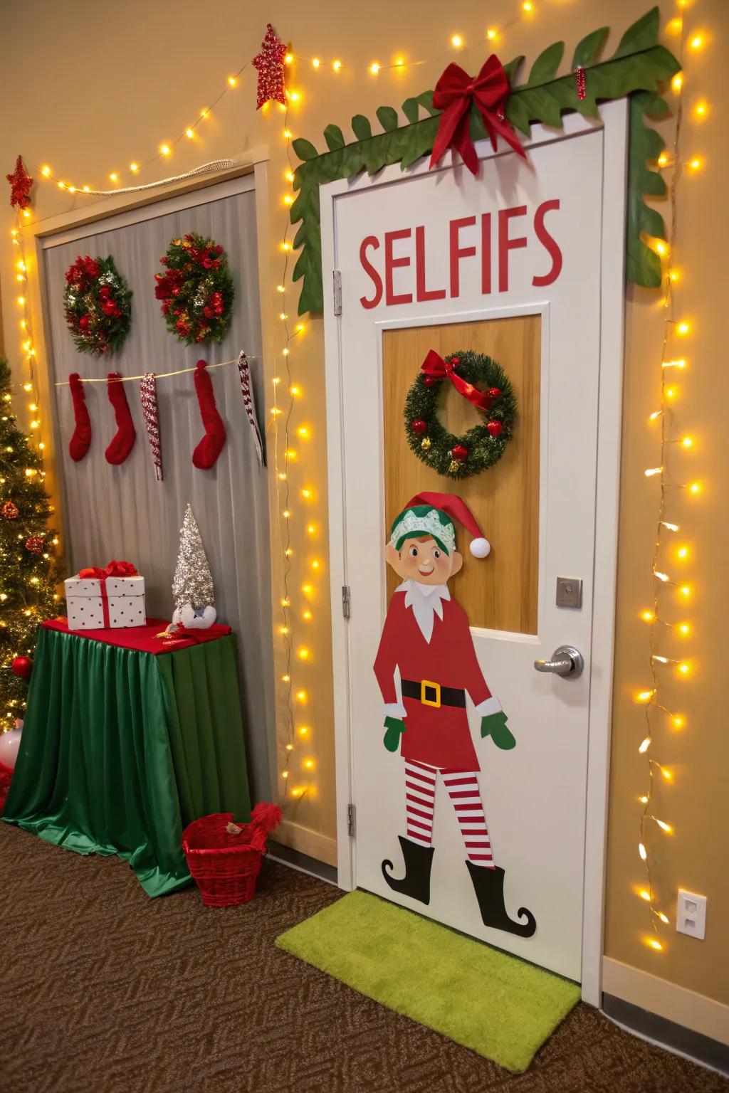 Engage in the holiday essence through a Pixie Snapshot nook situated right at your entrance.