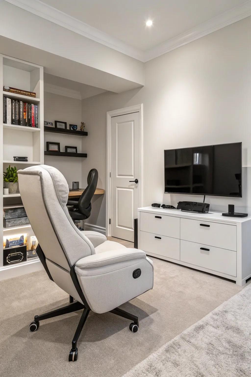 A minimalist technique keeps the concentrate on pc gaming.