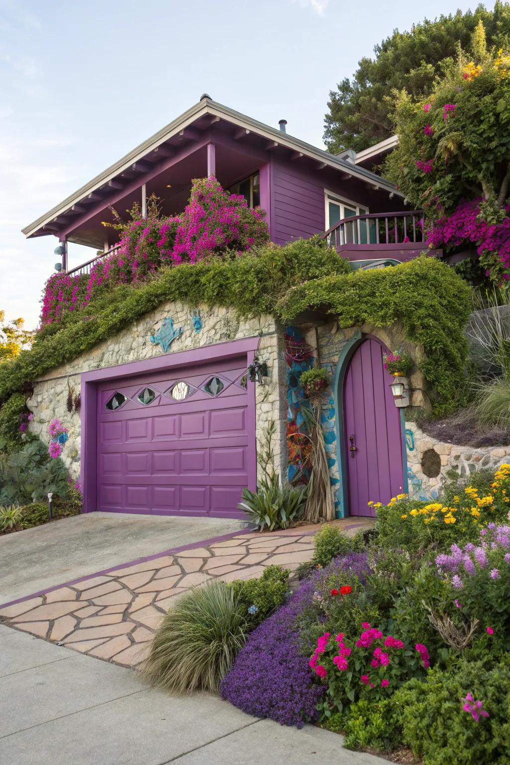 Purple adds a mysterious and creative touch to your home's exterior.