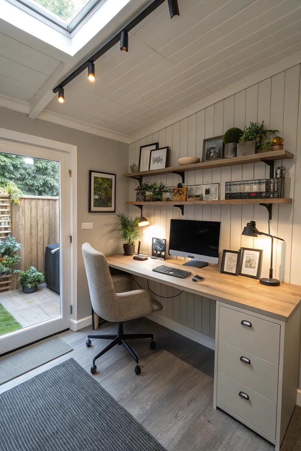 A smart home workspace enhances productivity and style.