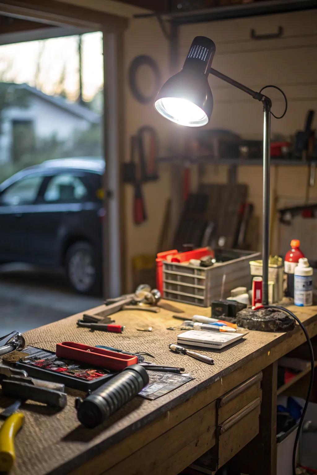 Use task lighting to illuminate specific areas.