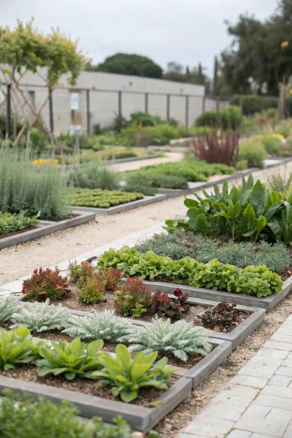 A simple plant assortment lends elegance to gardens.