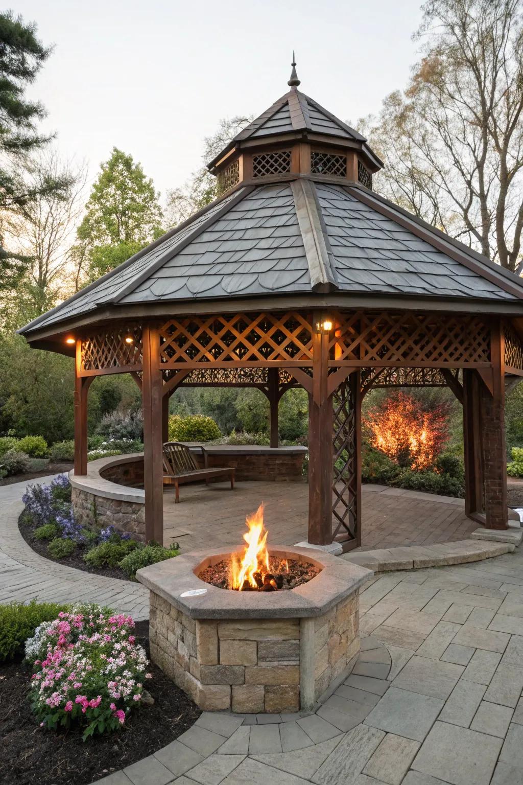 Artful architecture adds a unique twist to your gazebo.