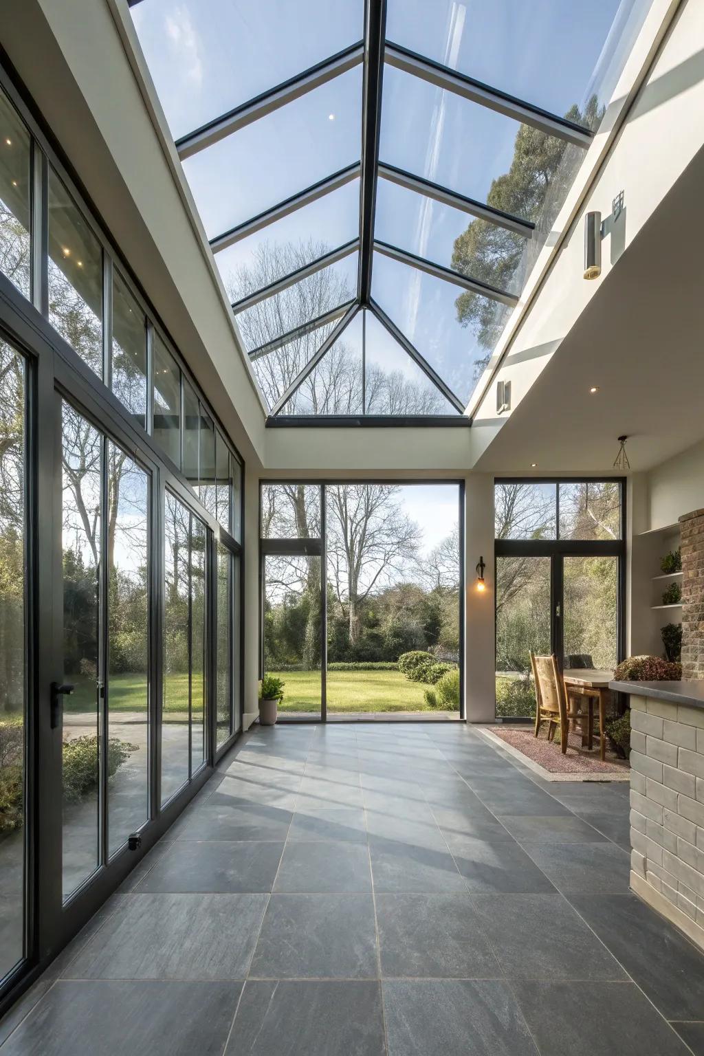 Extra tall openings that add grandeur and visual impact.