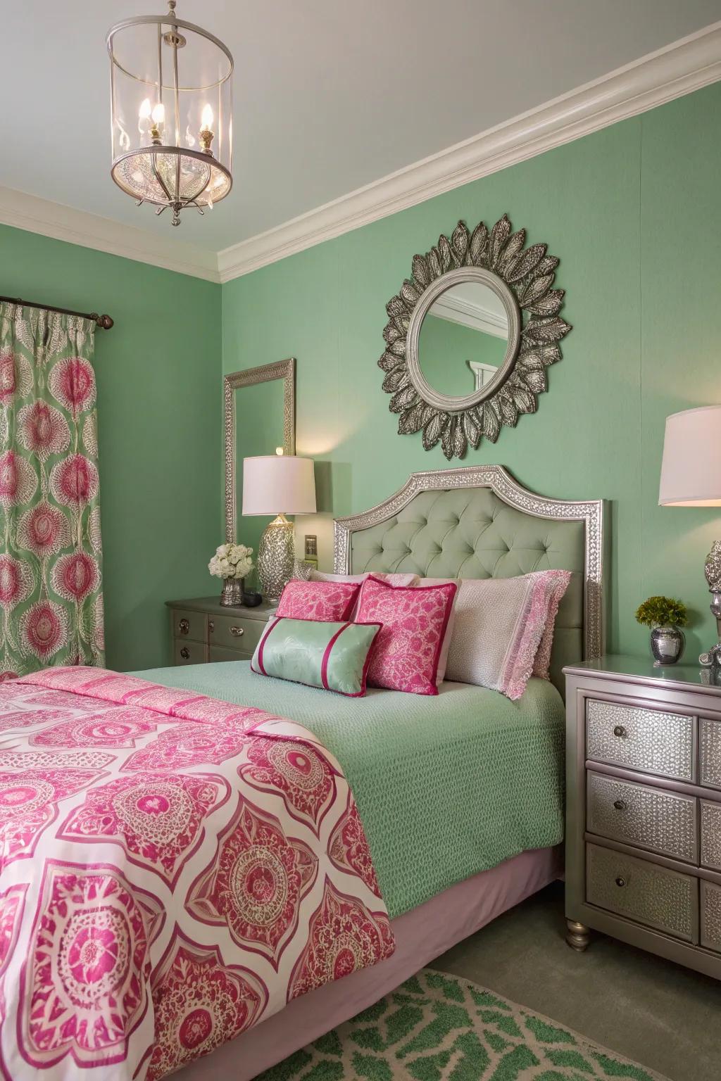 Metallic accents bring contemporary sophistication to your space.