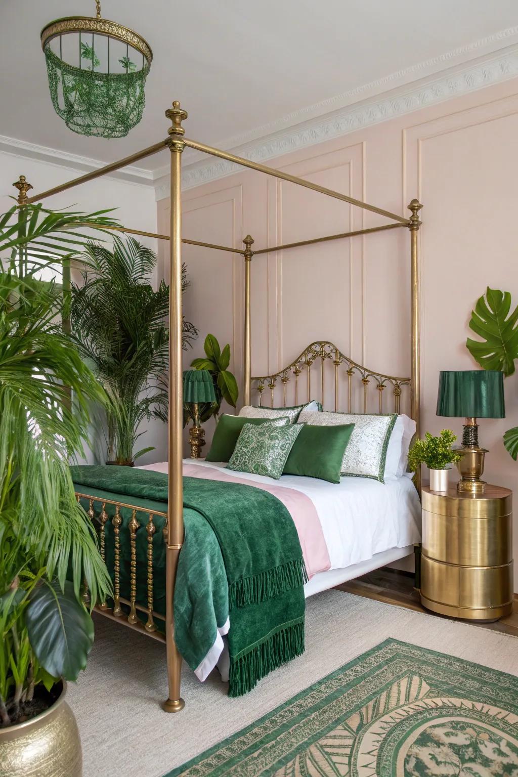 Brass details add a hint of sophistication and luxury.