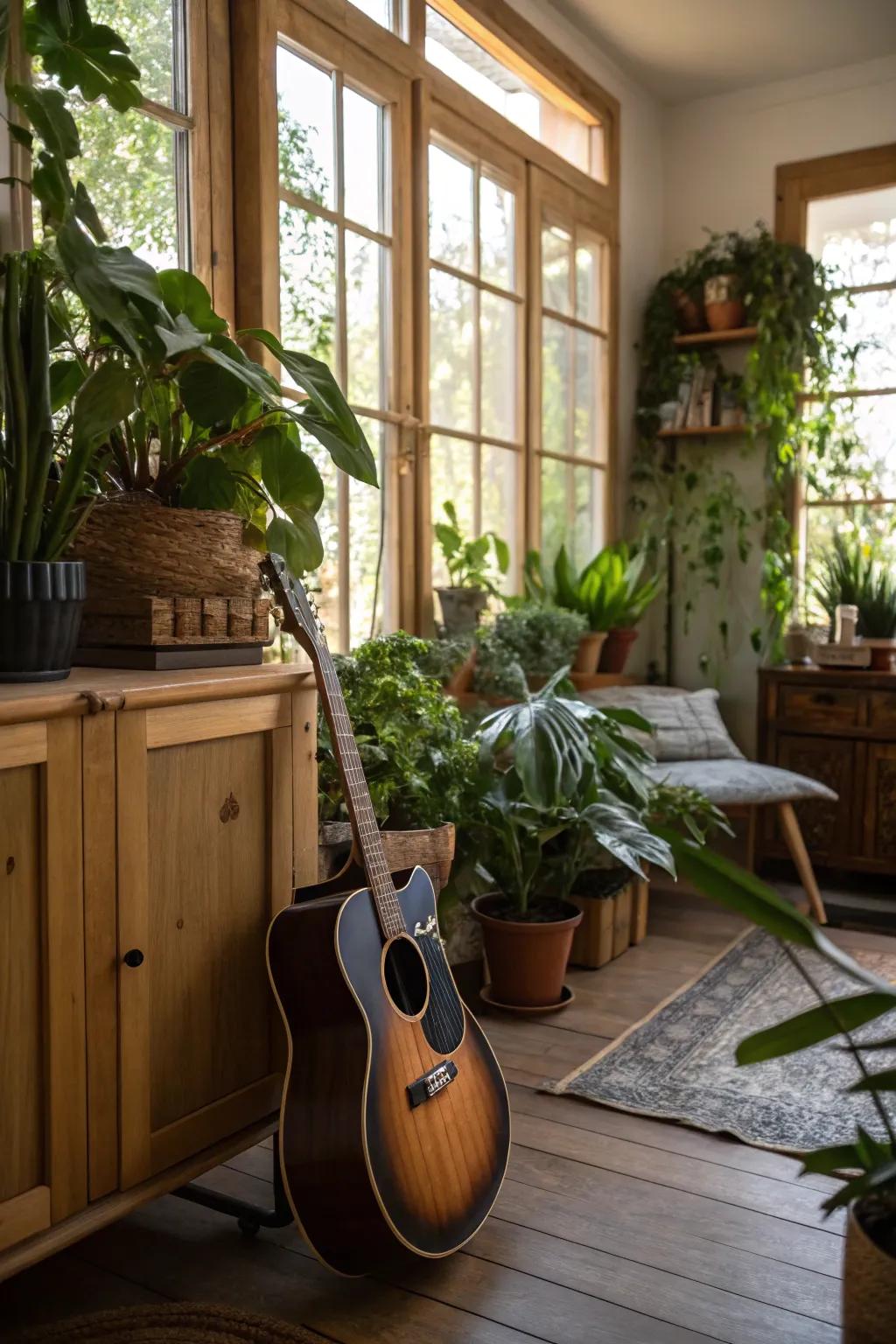 Invite nature into your guitar space.