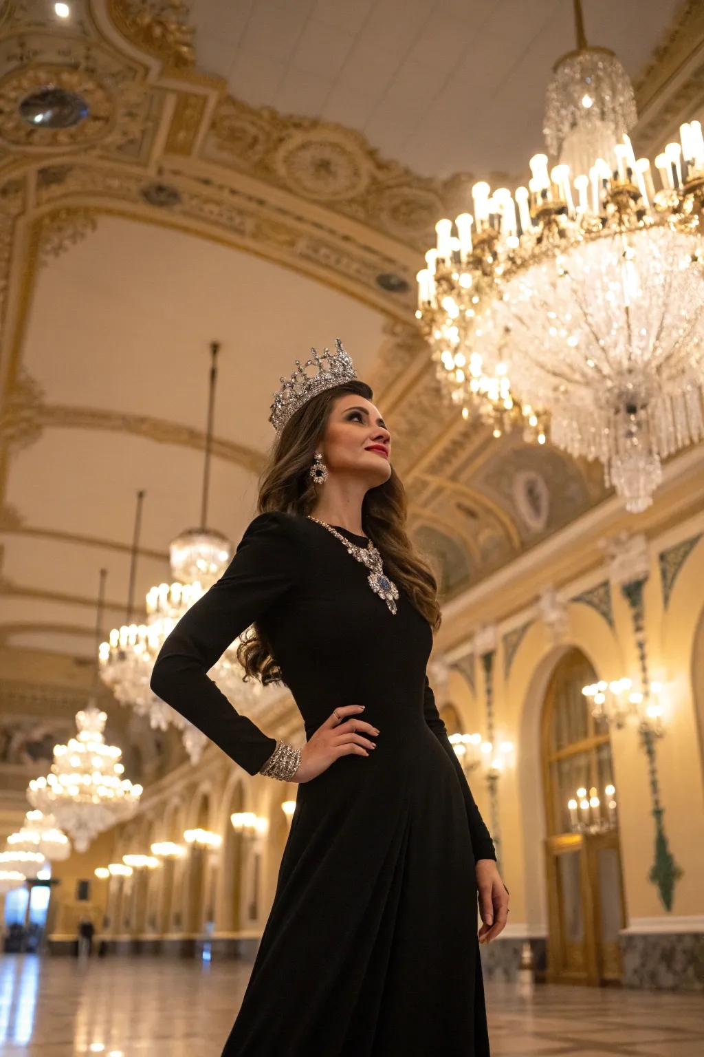 Command respect as the queen of the night.