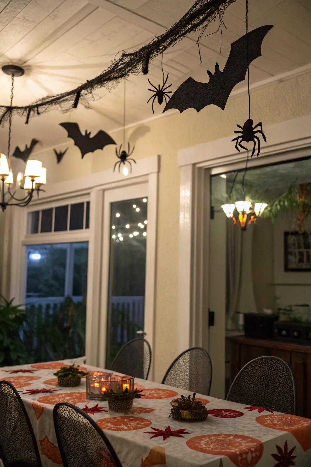 Suspended adornments contribute an element of surprise and charm.