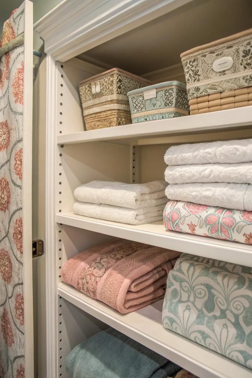 Shelf liners protect surfaces and add a touch of style.