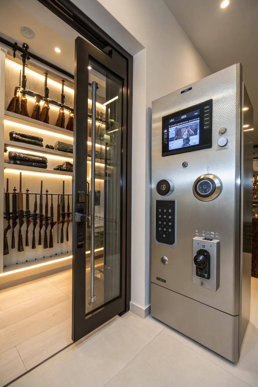 Smart technology fortifies the security and convenience of your armory.