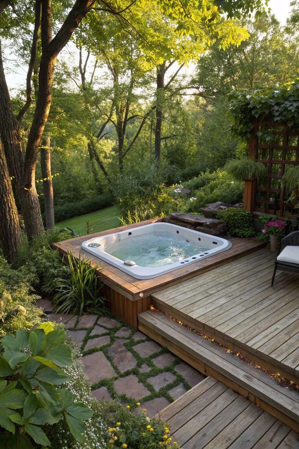 A sunken design provides a smooth and integrated look.