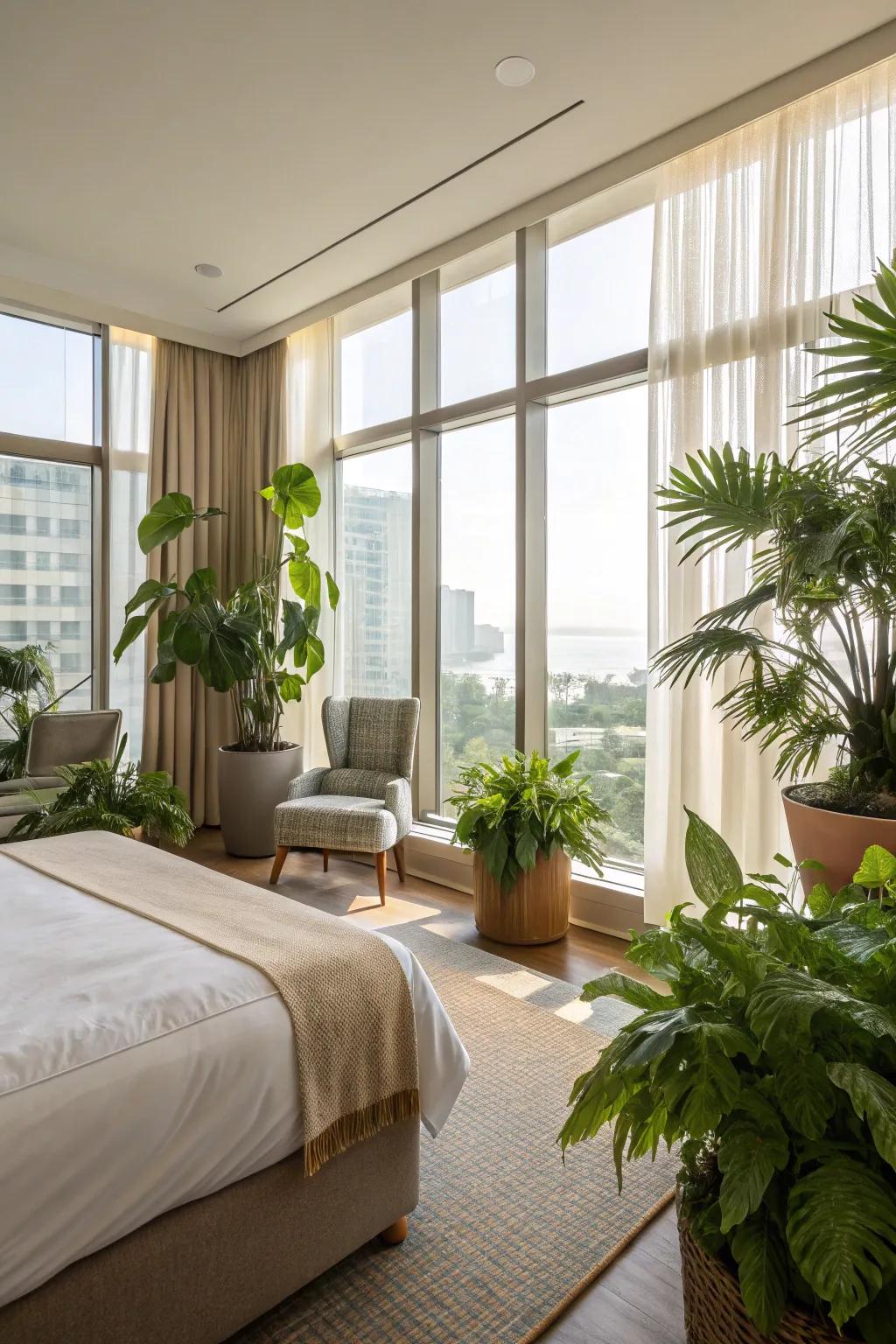 Nature-inspired layouts support serenity along with a connection to the outdoors.