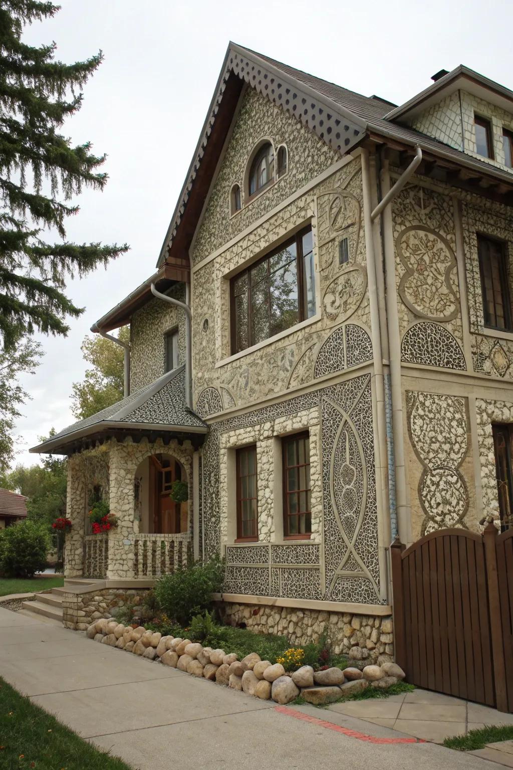 Intricate rock patterns creating visual interest.