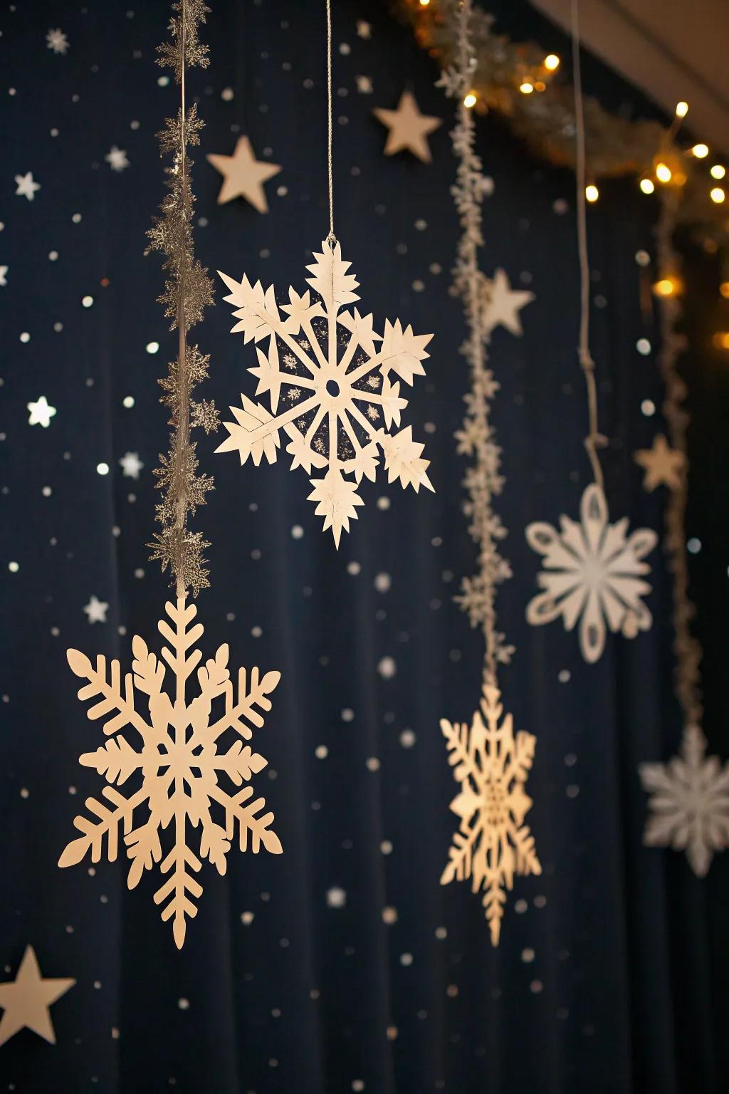 Starry night snowflakes for those who cherish the cosmos.