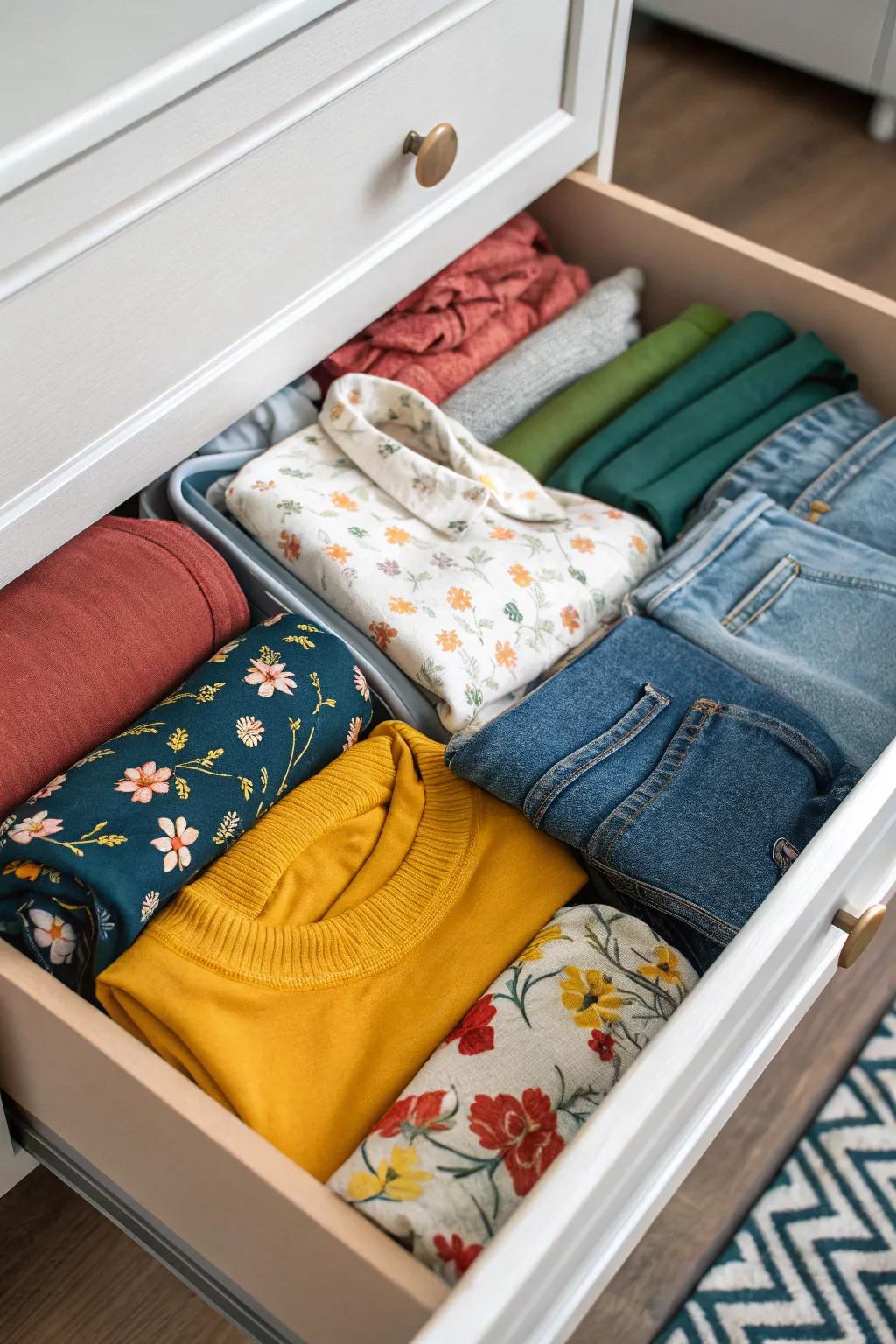 A seasonal drawer swap to keep only the most relevant items accessible.
