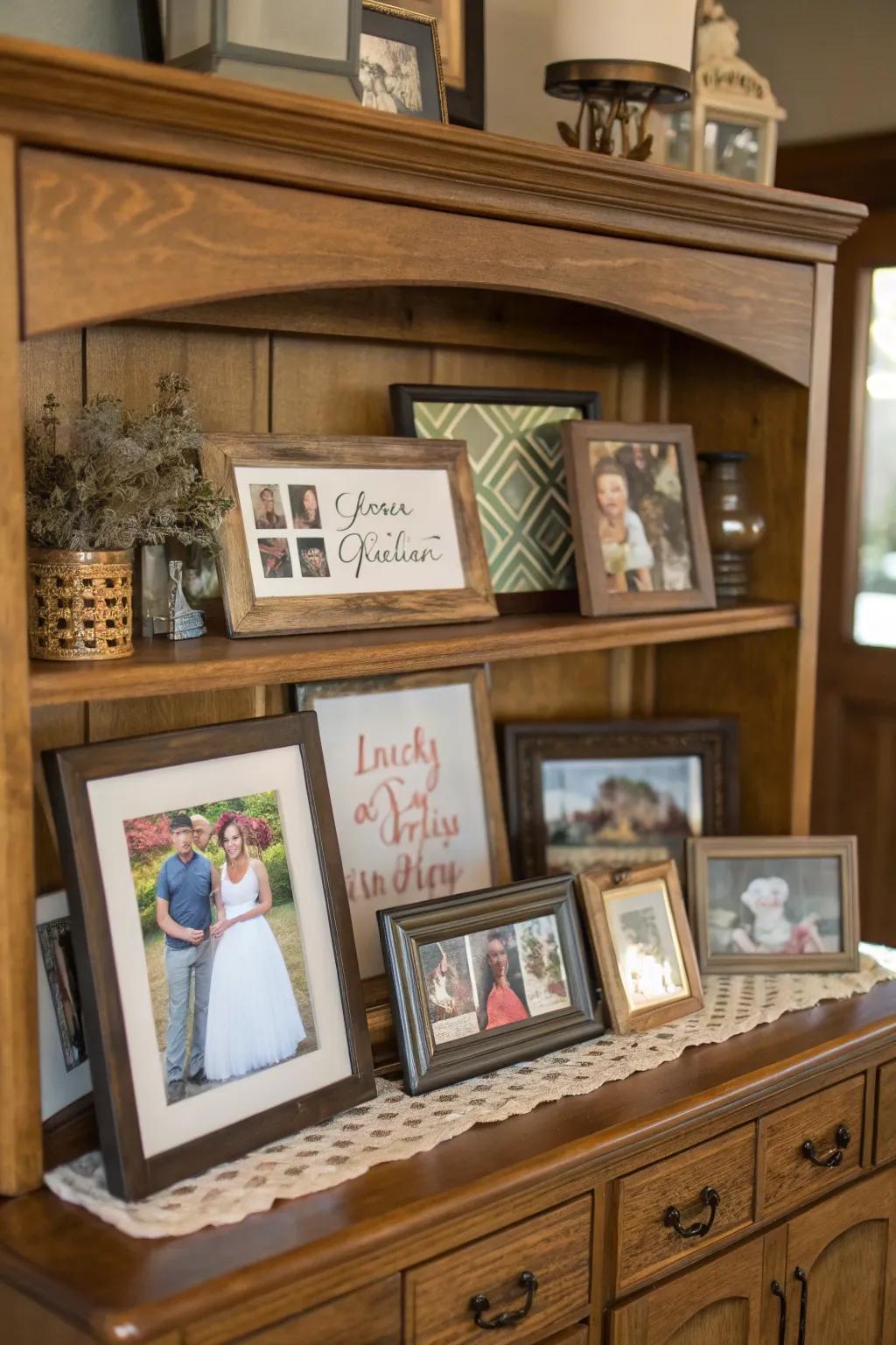 Personalize your space with family photos and art.