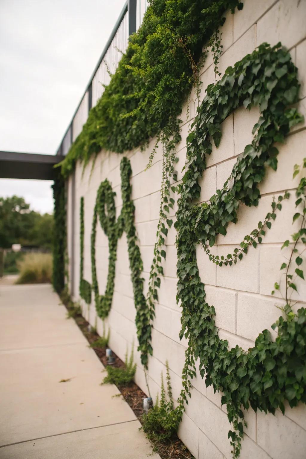 Craft natural art with pothos wall displays.
