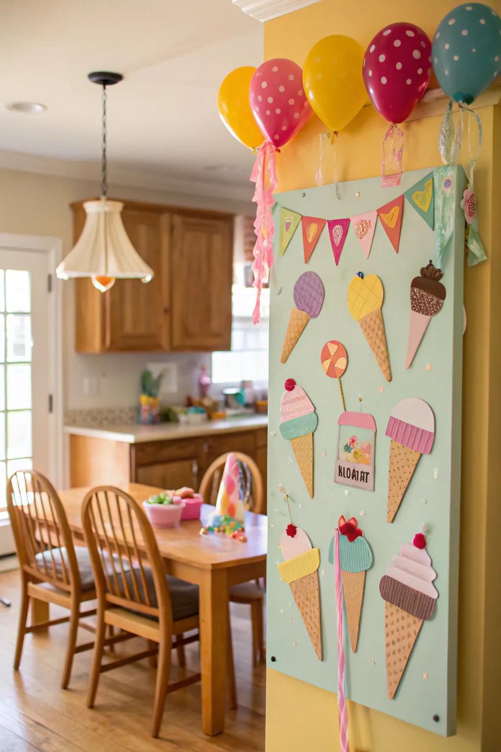 A sugary treat-style birthday board best for July.