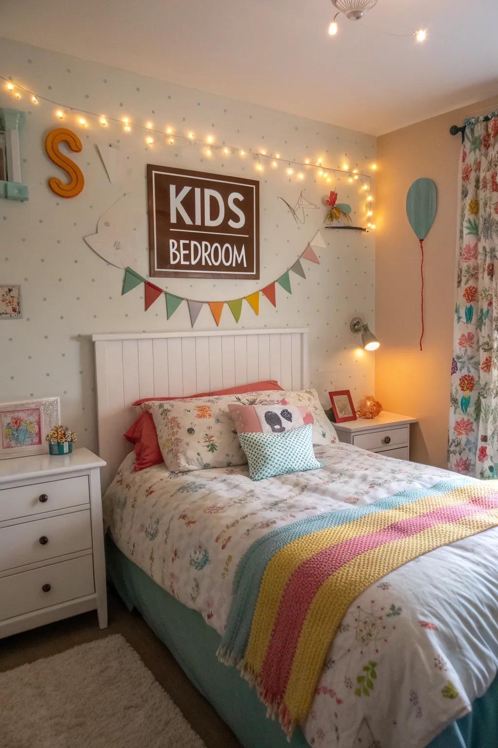 A custom name board for a personal touch.