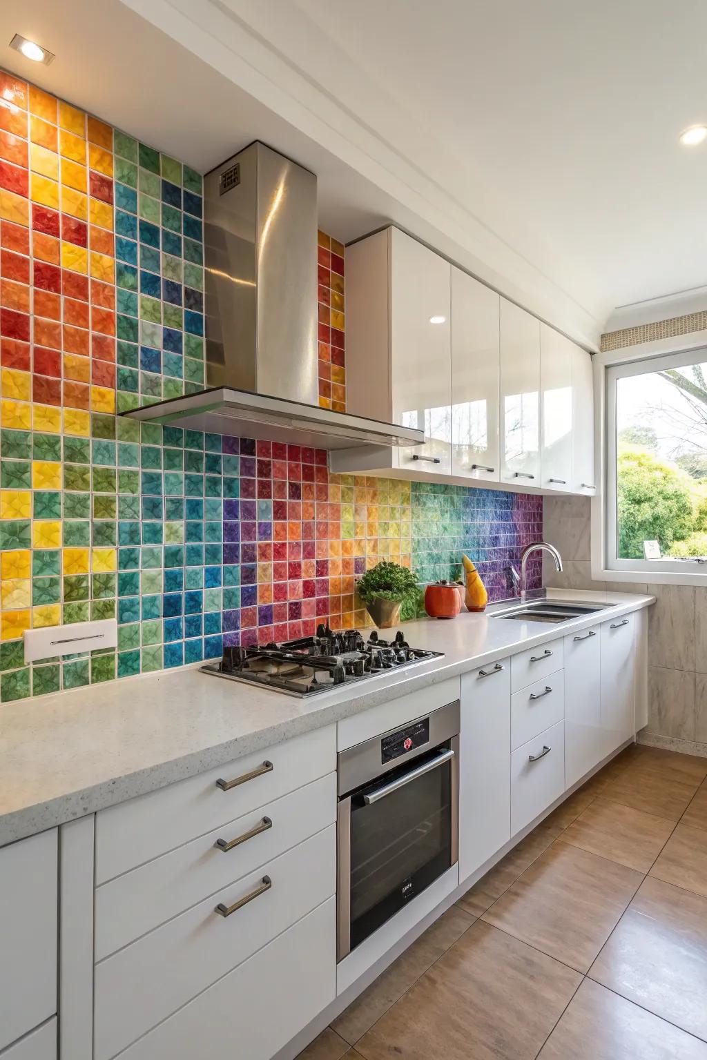 Your kitchen d&eacute;cor may revolve around a colorful backsplash.