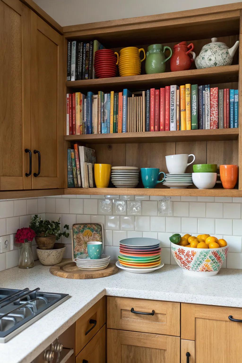 Open racking appends style and storage.