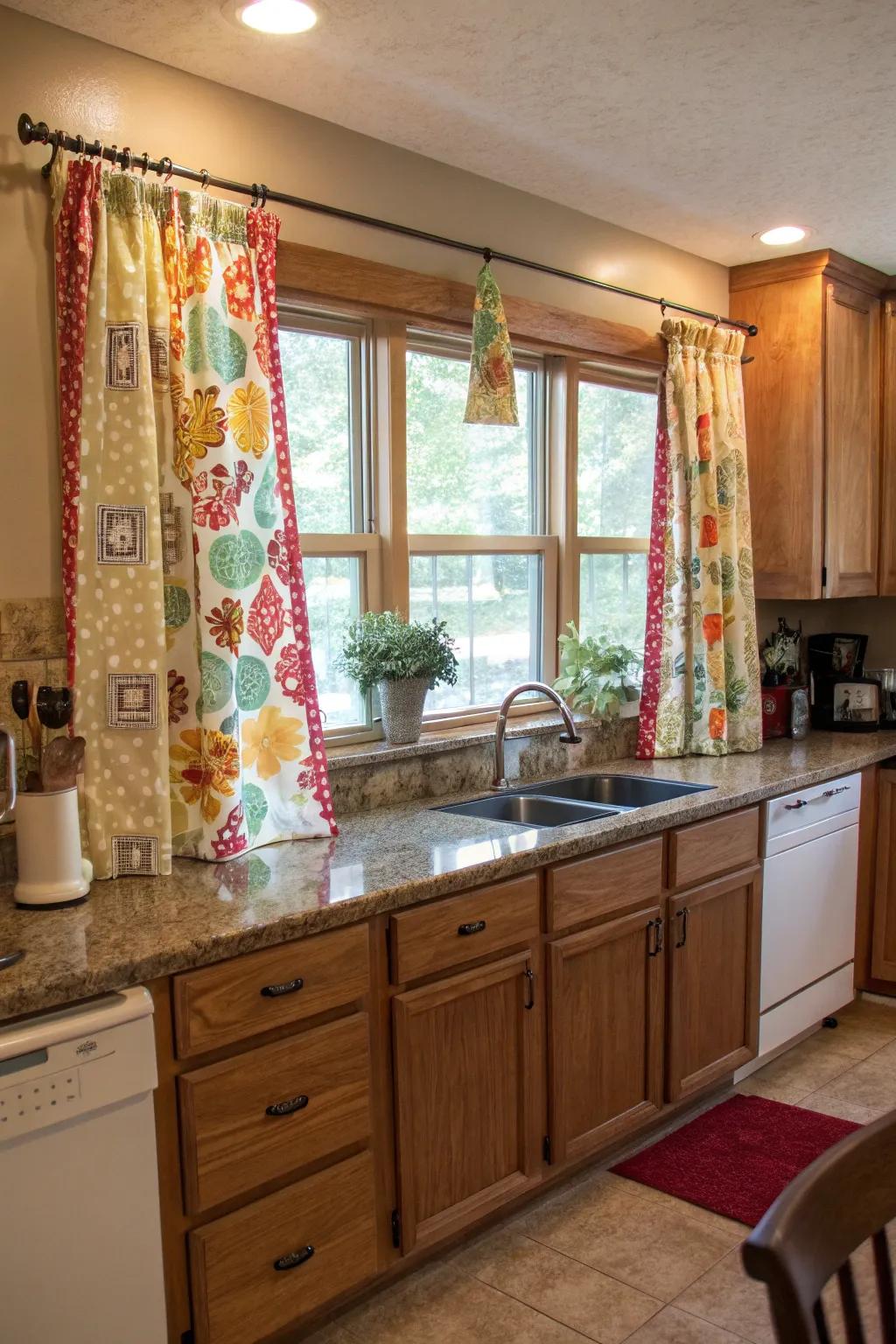 Customize your kitchen with easy DIY no-sew curtains.
