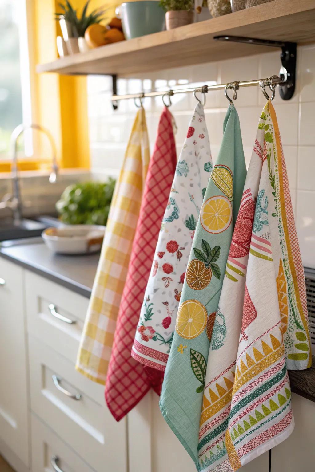 Invigorate your culinary space with stylish textiles.