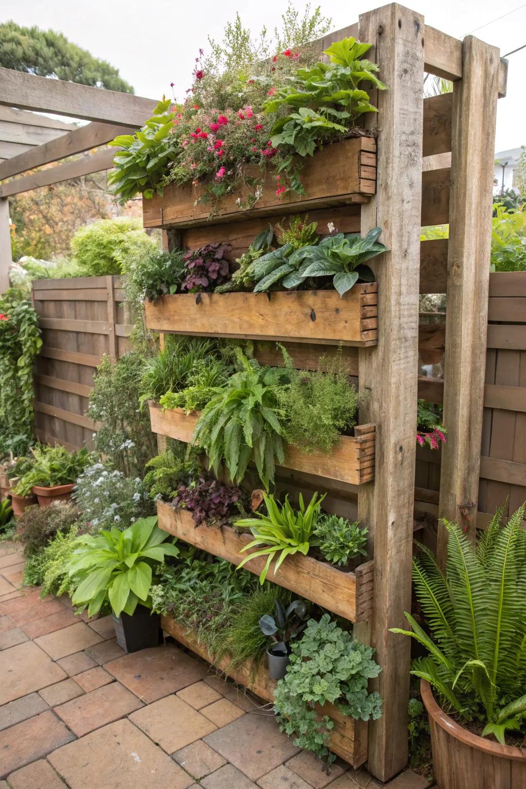Vertical gardens maximize space elegantly.