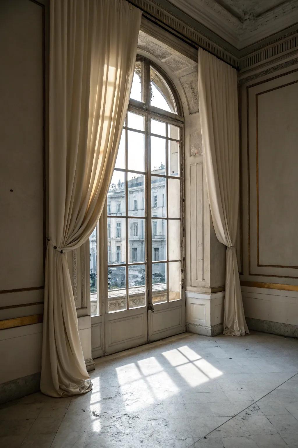 Understated curtains for a neat aesthetic.