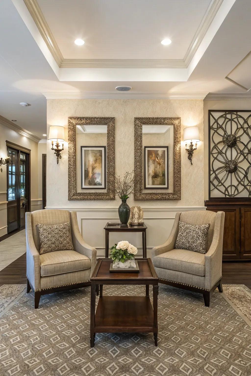 A balanced lobby through symmetrical design