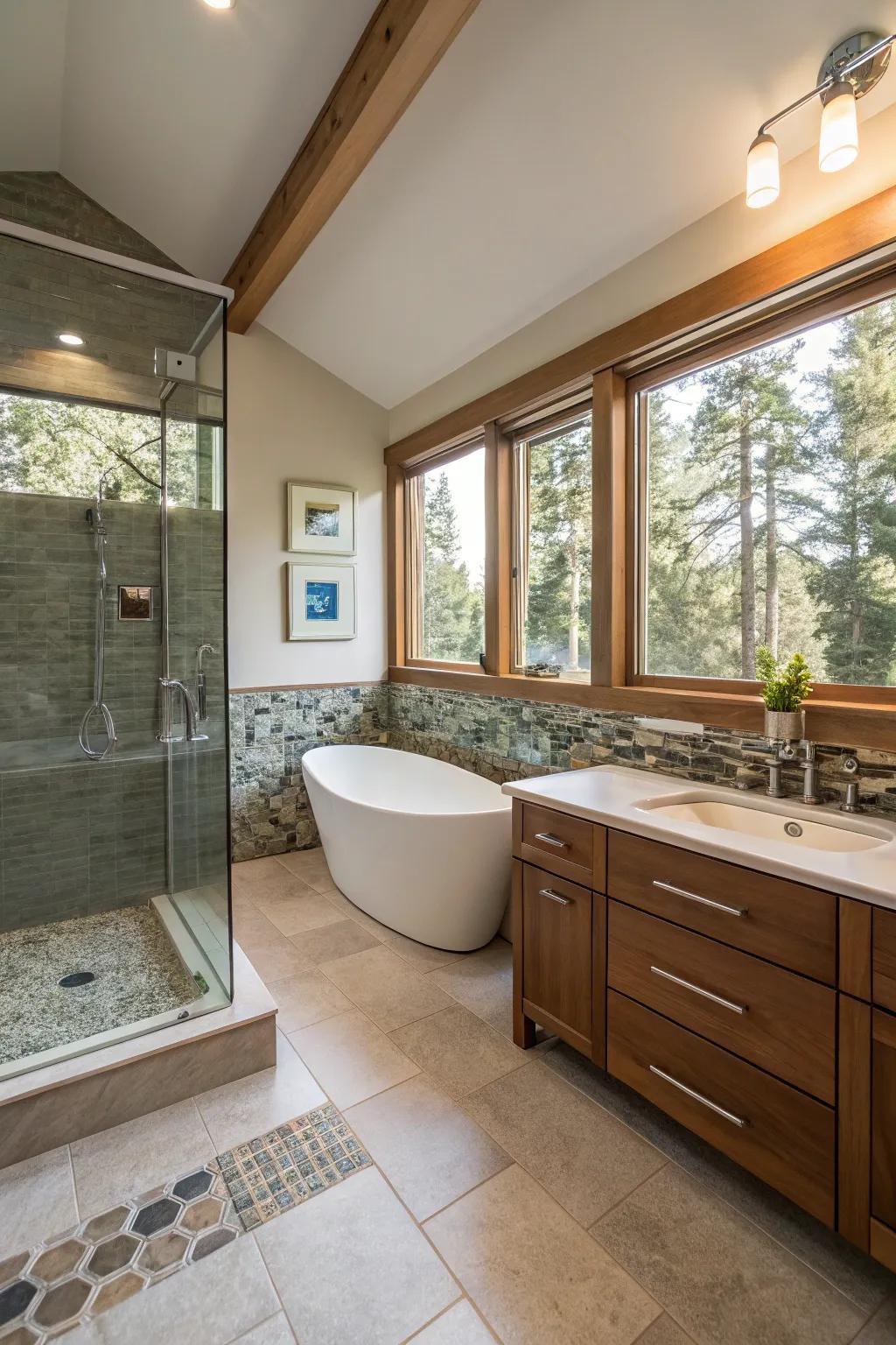 Environmentally-Conscious touches bring modern sustainability.