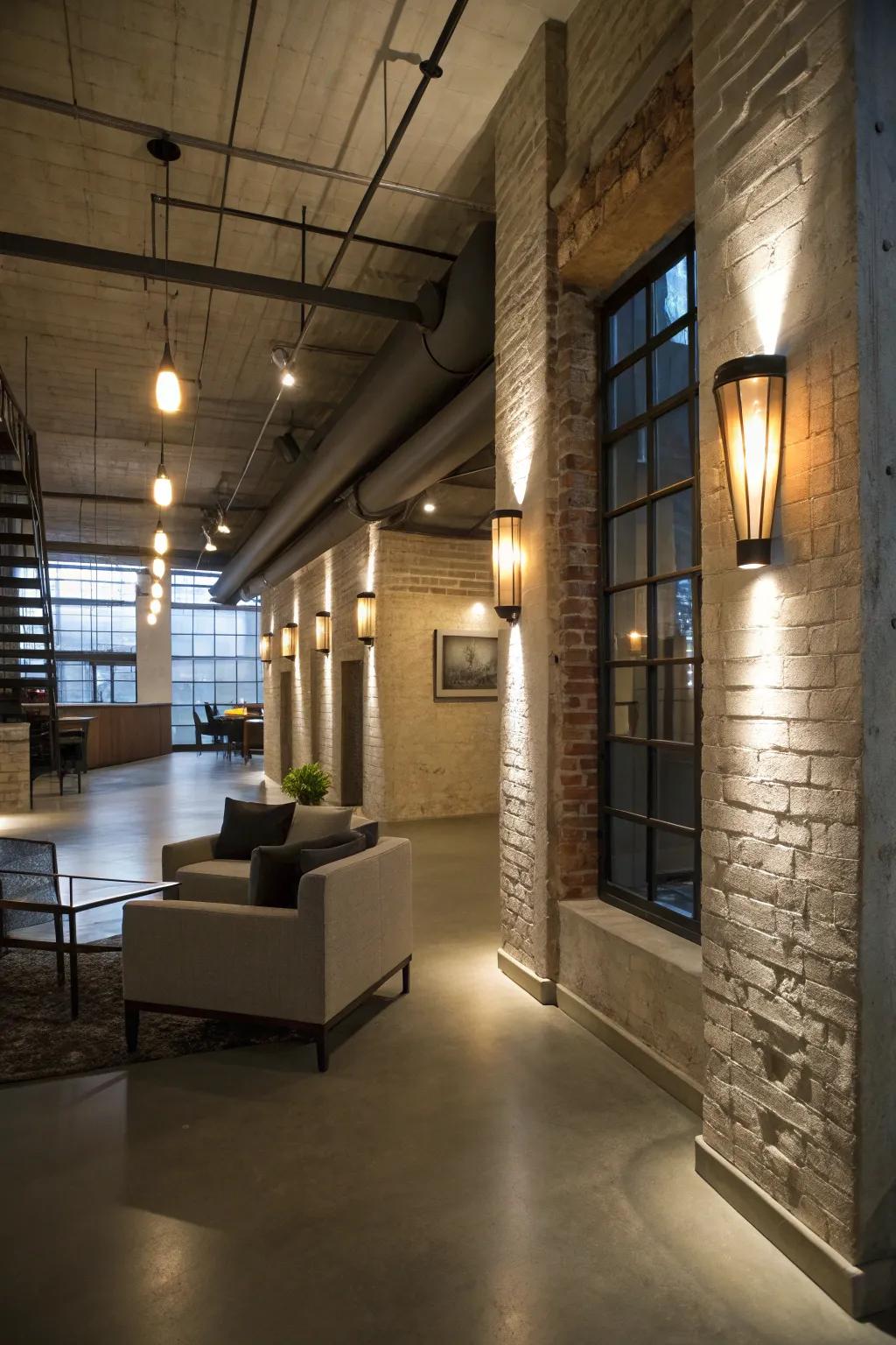 Sconces append style and light without infringing on floor space.