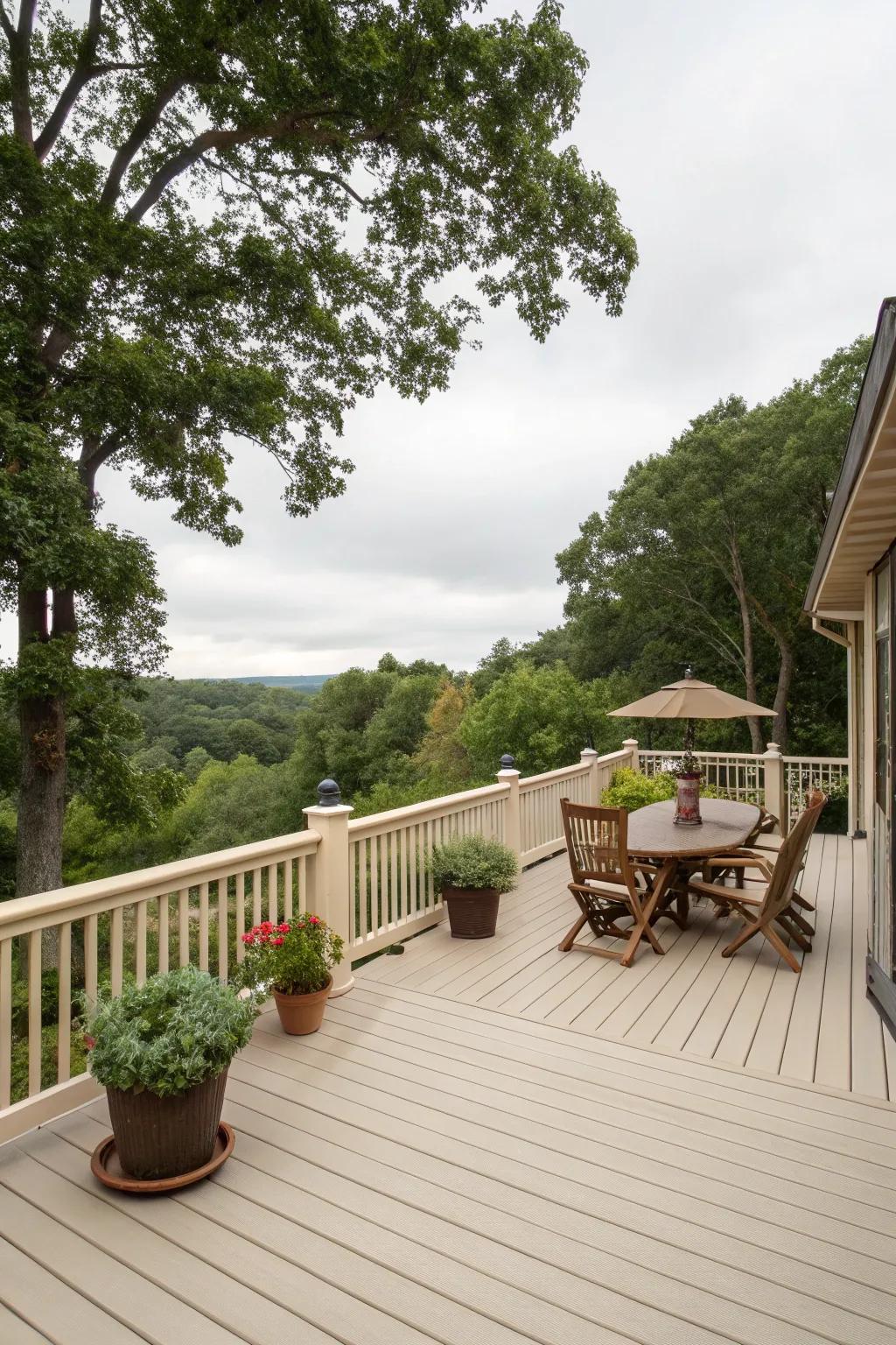 Linen provides a harmonious, neutral backdrop.