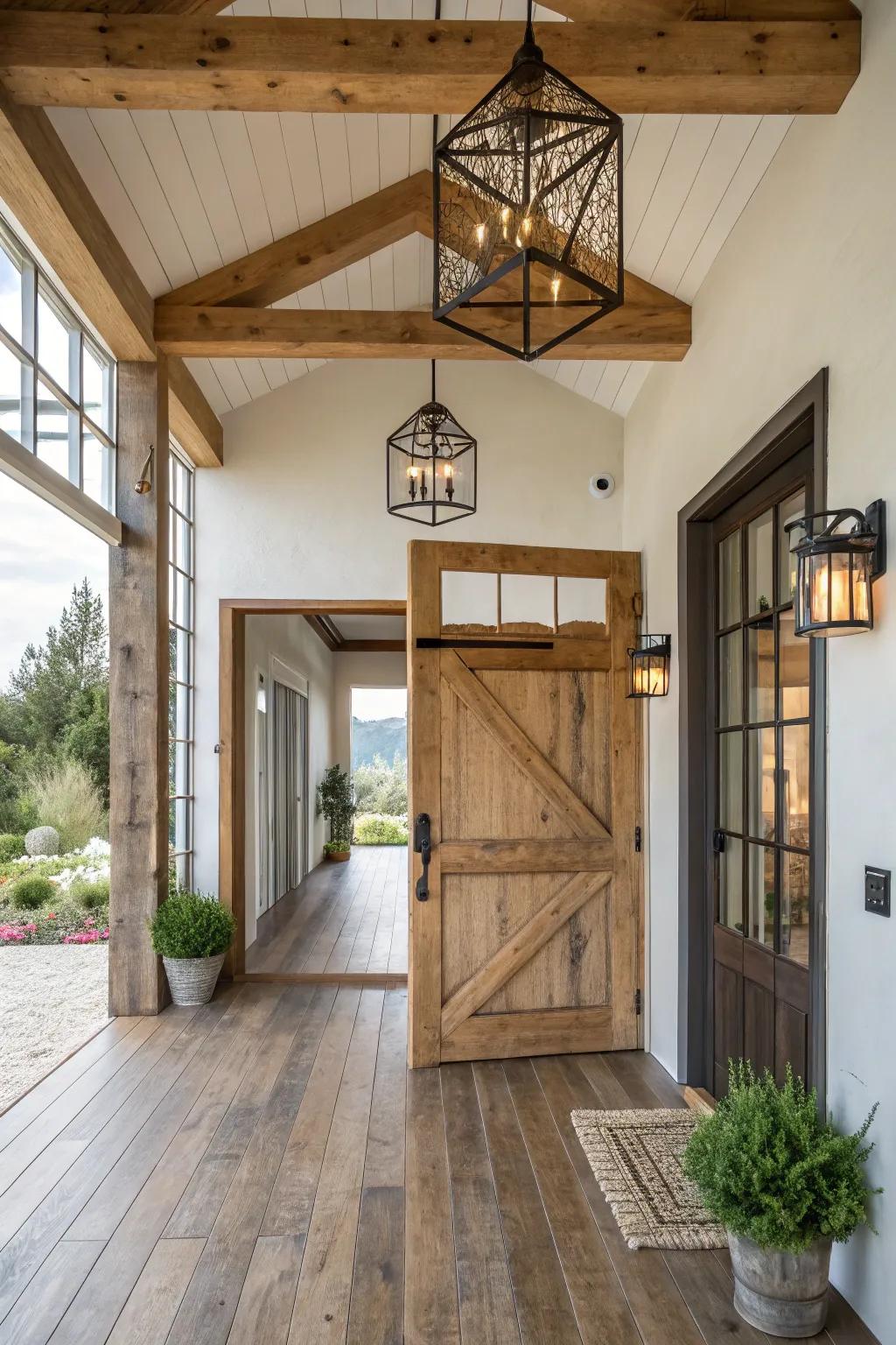 Open enclosure lights provide an airy, contemporary feel.