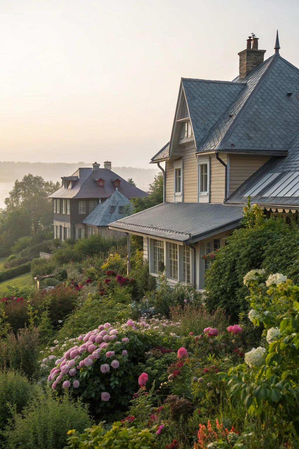 Diversified rooflines sculpt a vibrant and spellbinding facade.