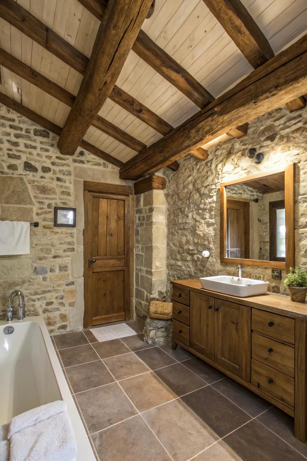 Uncovered supports contribute a welcoming rural ambiance.