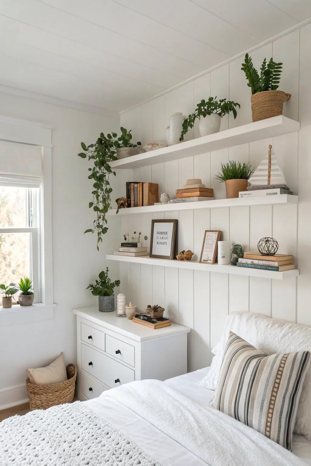 Hanging racks offer stylish display solutions.