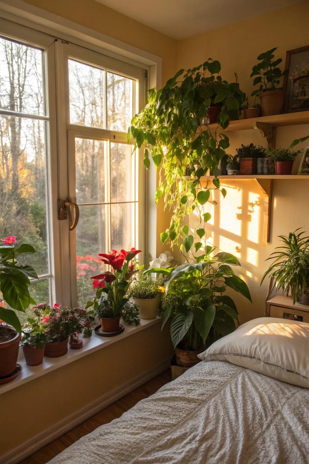 Indoor flora introduce a hint of the outdoors and serenity.