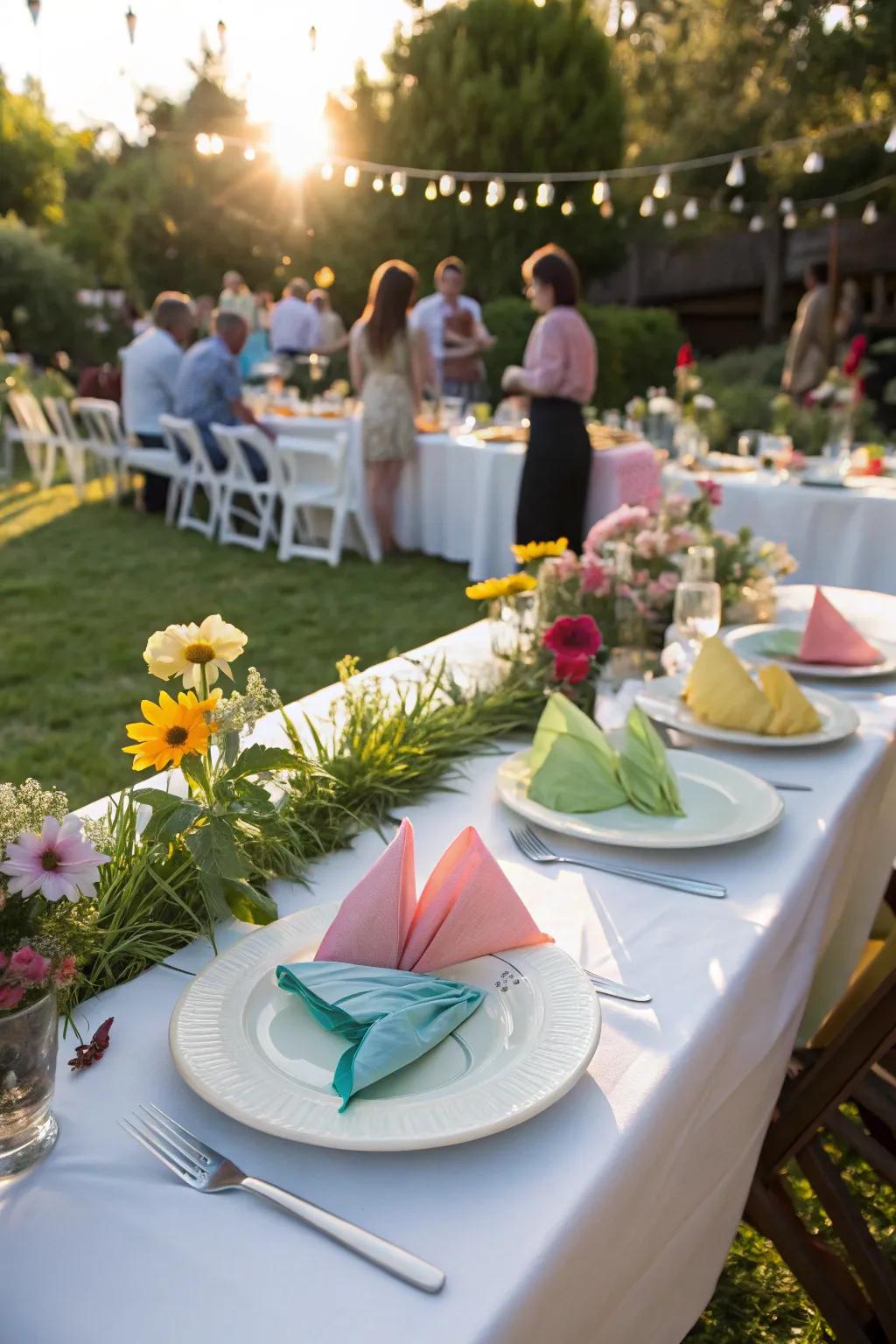 The Butterfly Fold imparts a subtly charming essence to your tablescape.
